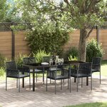 vidaXL Ensemble de 4 Noir Poly Rattan 54x60.5x83.5 cm Durable