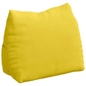 vidaXL Coussin de Dos Jaune clair 45 x 20 x 35 cm tissu