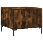vidaXL Table basse Chêne fumé 50x50x40 cm Bois d'ingénierie