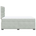 vidaXL Sommier à lattes de lit et matelas gris clair 120x190cm velours