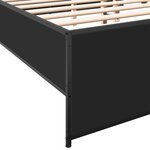 vidaXL Cadre de lit sans matelas noir 150x200 cm