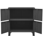 vidaXL Coffre de rangement industriel Anthracite 75x40x80 cm Acier
