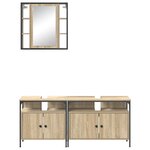 vidaXL Ensemble de Meubles de Salle de Bain 3 Pièces Chêne sonoma