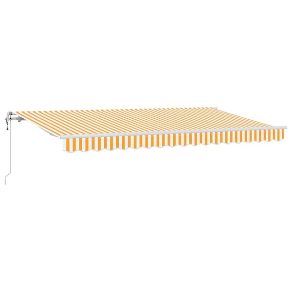 vidaXL Auvent Rétractable Jaune et blanc 350 x 200 cm