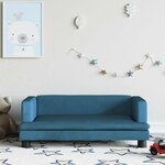 vidaXL Canapé pour enfants bleu 80x45x30 cm velours