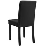 Lot de 2 chaises rembourrées avec pieds en bois massif housse en synthétique design 90 cm noir 03_0002363
