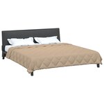 vidaXL Duvet complet toute l'année Taupe 220 x 200 cm Microfibre