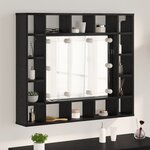 vidaXL Armoire Miroir Chêne noir 91 x 15 x 76.5 cm Bois d'ingénierie