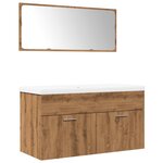 vidaXL Ensemble de meubles salle de bain 3 Pièces bois d'ingénierie