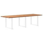 vidaXL Table à manger marron clair bois de chêne massif rectangulaire
