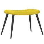 vidaXL Chaise de relaxation avec tabouret Jaune moutarde Velours