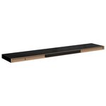 vidaXL Étagère murale flottante 4 Pièces Noir brillant 120x23 5x3 8cm MDF