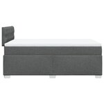vidaXL Sommier à lattes de lit avec matelas Gris foncé 120x200cm Tissu