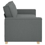 vidaXL Canapé 3 places Gris foncé 180 cm Tissu