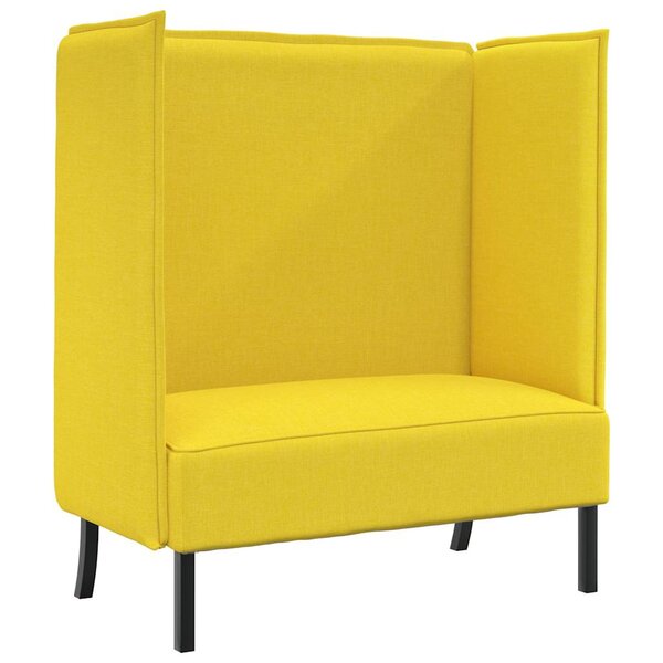 vidaXL Canapé à Haut Dossier Jaune clair 109 x 56 x 121 cm tissu
