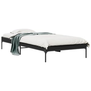 vidaXL Cadre de lit sans matelas noir 75x190 cm