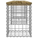 vidaXL Banc de jardin design gabion 203x31x42 cm bois de pin imprégné