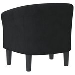 vidaXL Chaise cabriolet noir velours