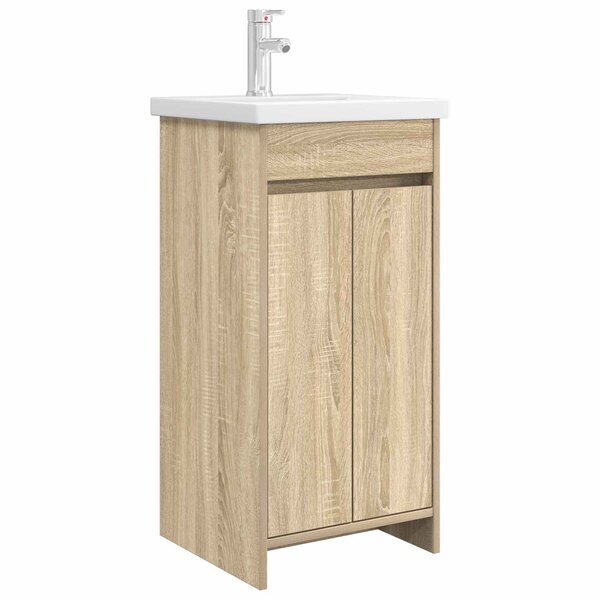 vidaXL Meuble de salle de bain avec évier Chêne Sonoma