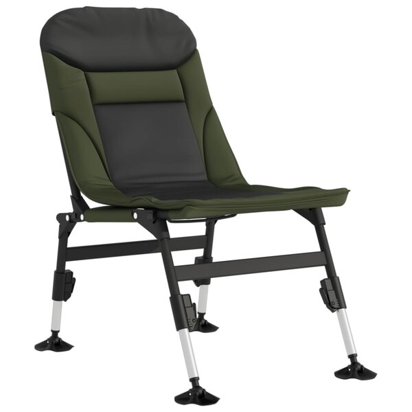 vidaXL Chaise de pêche avec pieds à boue réglables pliable vert