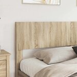 vidaXL Cadre de lit avec rangement et tête de lit Chêne Sonoma