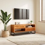 vidaXL Buffet Beta Naturel 70 x 30 x 75 cm Bois d'Acacia Massif