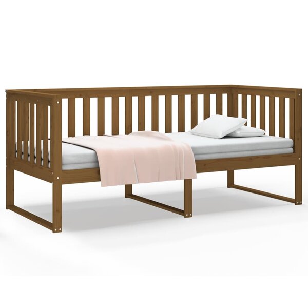 vidaXL Lit de jour Marron miel 100x200 cm Bois de pin massif