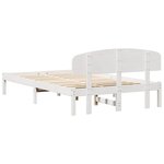 vidaXL Cadre de lit Blanc 120 x 200 cm Bois de pin massif