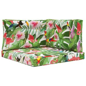 vidaXL Coussin de canapé d'extérieur 3 Pièces coloré Polyester