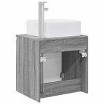 vidaXL Vanité de lavabo mural Sonoma gris 49 5 x 41 x 63 cm