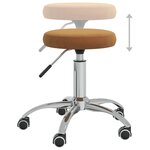 Vidaxl chaise pivotante de bureau marron velours