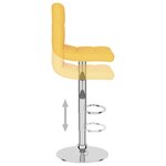 vidaXL Tabouret de bar Jaune moutarde Tissu