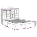 vidaXL Cadre de lit sans matelas bois massif 140x190 cm