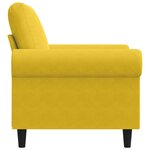 vidaXL Fauteuil Jaune 60 cm Velours