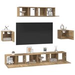 vidaXL Ensemble meuble TV 7 Pièces Chêne artisanal Bois d'ingénierie