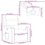 vidaXL Fauteuil de massage inclinable Gris Similicuir