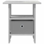 vidaXL Table de chevet Gris béton 41 x 40 x 45 cm Bois d'ingénierie