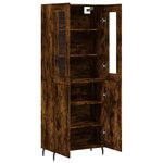 vidaXL Buffet haut Chêne fumé 69 5x34x180 cm Bois d'ingénierie