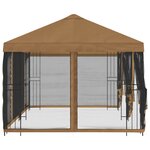 vidaXL Gazebo avec murs latéraux 6 x 3 m Beige Polyester et Acier 190