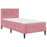 vidaXL Cadre de lit avec matelas Rose 90 x 200 cm Velours
