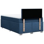 vidaXL Sommier à lattes de lit avec matelas Bleu 120x200 cm Tissu