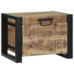 Coffres de rangement vidaXL 40x30x30cm en bois de manguier massif et métal