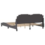 vidaXL Cadre de lit avec LED sans matelas gris 180x200 cm