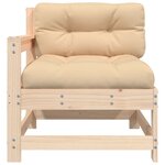 vidaXL Chaise de jardin avec coussins bois de pin massif