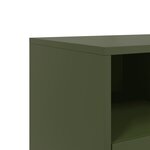 vidaXL Meuble TV vert olive 68x39x60 5 cm acier
