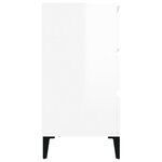 vidaXL Buffet Blanc brillant 60x35x70 cm Bois d'ingénierie