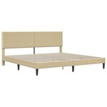 vidaXL Cadre de lit avec tête de lit Gris Vert Clair 200 x 200 cm