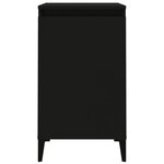 vidaXL Tables de chevet 2 Pièces noir 40x35x70 cm bois d'ingénierie