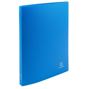 Classeur 4 Anneaux 15mm Polypropylène Opak - A4 - Bleu Clair - X 25 - Exacompta