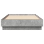 vidaXL Cadre de lit sans matelas avec lumières LED gris béton 75x190cm